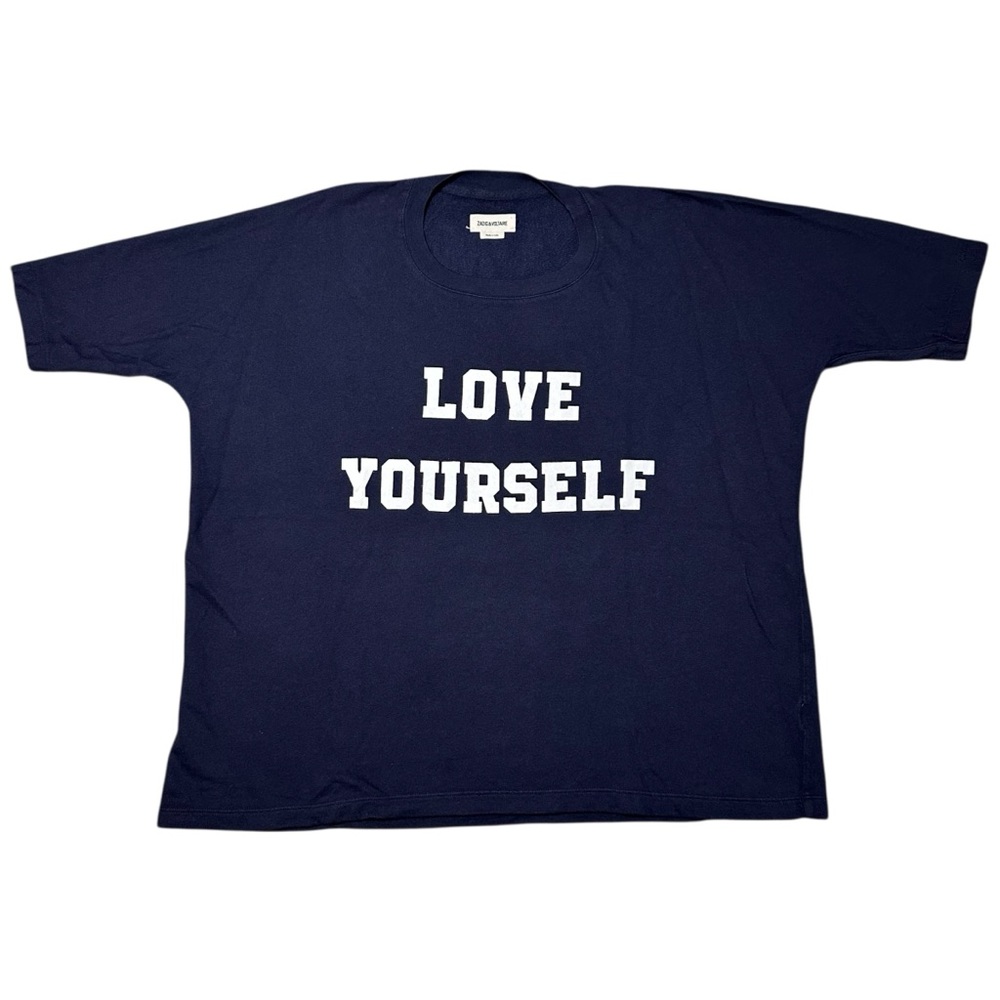 Zadig & Voltaire Navy Blue Love Yourself Top